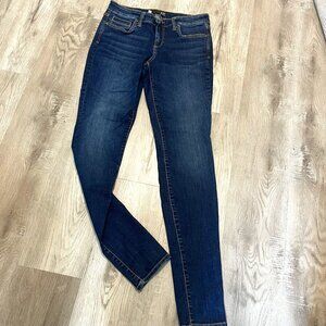 Kut from the Kloth Toothpick Mia Mid Rise Skinny Dark Blue Denim Jean Size 8
